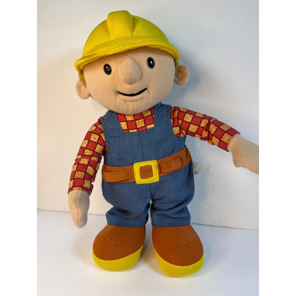 Playskool Bob the Builder Plush 12 Inch Talking Toy 2001 Hasbro Vintage
